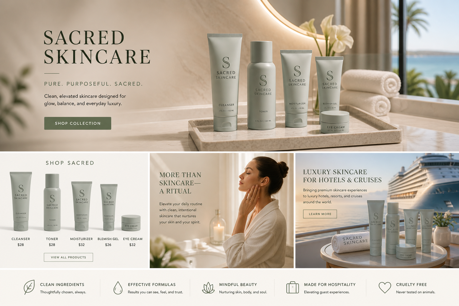 Sacred Skincare — pure, purposeful, sacred